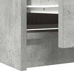 vidaXL Meuble TV gris béton 40x35x54 cm bois d'ingénierie