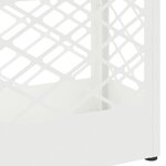 vidaXL Porte-parapluie avec stockage Blanc 28 x 12 x 41 cm Métal