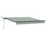 vidaXL Tissu de auvent Vert et blanc 300 x 250 cm Polyester