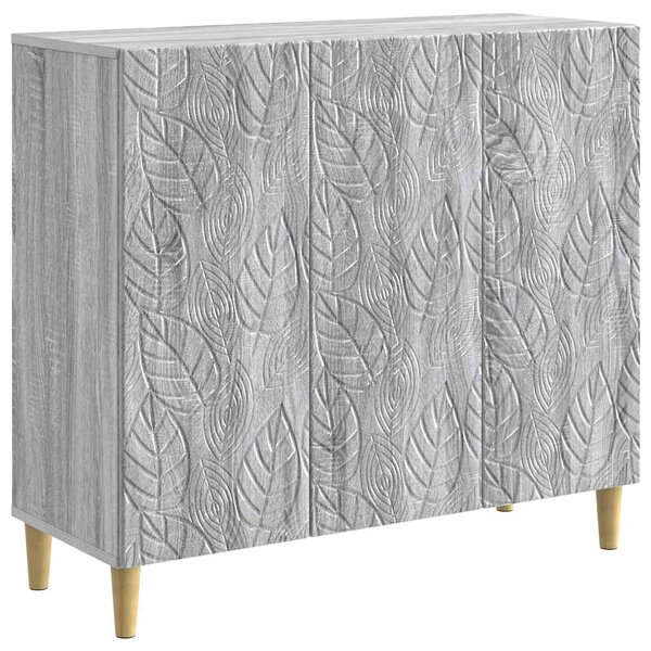 vidaXL Buffet Sonoma gris 89 x 34 5 x 80 cm Bois d'ingénierie