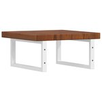 vidaXL Étagère de vasque murale acier et bois de chêne massif