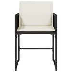vidaXL Chaises de jardin lot de 4 avec coussins noir résine tressée