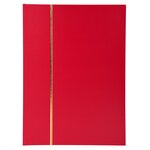 Album De Timbres Simili-cuir 16 Pages Noires - 22 5x30 5 Cm - Rouge - Exacompta