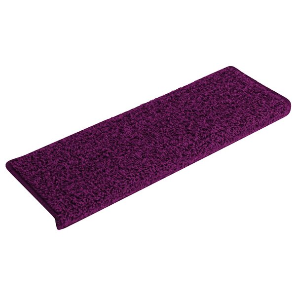 vidaXL Tapis d'escalier 15 pièces 65 x 21 x 4 cm Rose Bord rectangulaire