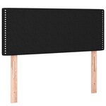 vidaXL Sommier à lattes de lit matelas et LED noir 120x190 cm tissu
