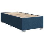 vidaXL Sommier à lattes de lit avec matelas Bleu 90x190 cm Tissu