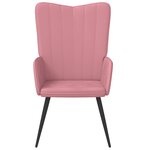 vidaXL Chaise de relaxation Rose Velours