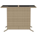vidaXL Ensemble de bistro 3 Pièces avec coussins beige résine tressée