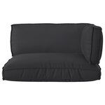 vidaXL Set de coussins de palette 3 Pièces Noir 120 x 80 x 12 cm