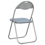 vidaXL Chaise pliante 2 Pièces Gris 48 x 43 5 x 81 cm Simili cuir