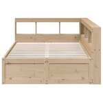 vidaXL Lit bibliothèque sans matelas 120x190 cm bois de pin massif