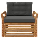 vidaXL Canapé d’extérieur Bois d'acacia massif et polyester