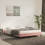 vidaXL Cadre de lit Rose 140x200 cm Velours