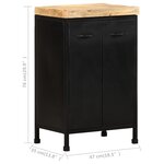 vidaXL Buffet 47x35x76 cm Bois de manguier brut