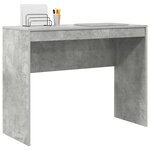 vidaXL Bureau Gris béton 100 x 40 x 76 cm