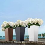 LECHUZA Jardinière CUBICO Color 22 ALL-IN-ONE Ardoise