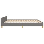 vidaXL Cadre de lit sans matelas gris foncé 180x200 cm tissu