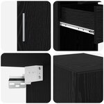 Cabinet de rangement slim vidaXL Chêne noir 30x42.5x225 cm Bois reconstitué