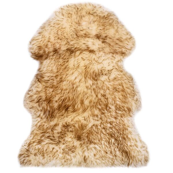 vidaXL Tapis en peau de mouton 60 x 90 cm Mélange de marron