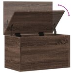 vidaXL Boîte de rangement chêne marron 60x35x35 cm bois d'ingénierie