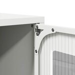 vidaXL Buffet haut blanc 68x39x123 cm acier