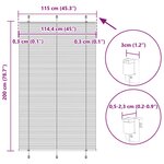 vidaXL Store plissé crème 115x200cm largeur du tissu 114 4cm polyester