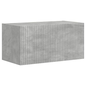 vidaXL Meuble TV mural Béton 60 x 31 x 29.5 cm Bois d'ingénierie