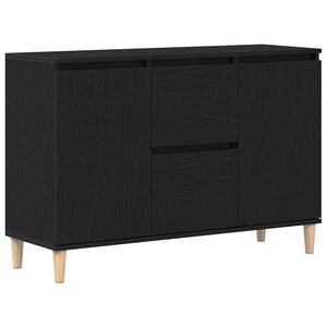vidaXL Buffet avec tiroir Noir 102 x 35 x 60 cm Bois d'ingénierie