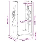 VidaXL Étagère à bois 40x30x80 cm acier résistant aux intempéries