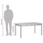 vidaXL Table de jardin noir 140x80x75 cm résine tressée et bois acacia