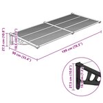 vidaXL Auvent de porte Noir et transparent 199x90 cm Polycarbonate