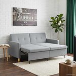 vidaXL Canapé-lit escamotable Gris clair 154 x 94 5 x 80 5 cm