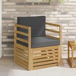 vidaXL Canapé d’extérieur Polyester Blanc et anthracite