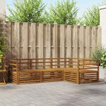 vidaXL Ensemble de canapés d'extérieur 4 Pièces Naturel