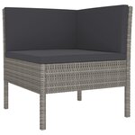 Salon de jardin meuble d'extérieur ensemble de mobilier 5 pièces avec coussins résine tressée gris 02_0016436