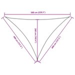 vidaXL Voile de parasol tissu oxford triangulaire 4x4x5 8 m jaune