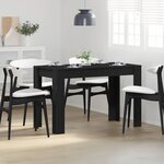 vidaXL Table à dîner chêne noir 120x60x76 cm bois d'ingénierie