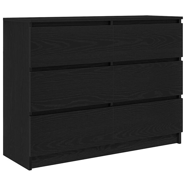 vidaXL Buffet chêne noir 100x35x76 cm bois d'ingénierie