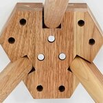 Ensemble de tables basses vidaXL en bois massif noyer et bois d'ingénierie