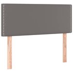 vidaXL Sommier à lattes de lit matelas LED gris 120x190 cm similicuir