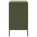vidaXL Tables de chevet 2 Pièces vert olive 36x39x68 cm acier