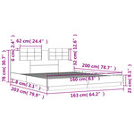 vidaXL Cadre de lit sans matelas noir 160x200 cm