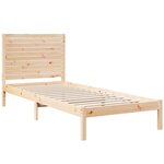 vidaXL Cadre de lit extra long sans matelas 100x210 cm bois massif
