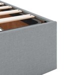 vidaXL Cadre de lit avec matelas Gris clair 120 x 190 cm tissu