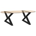 vidaXL Pieds de table basse 2 pièces Noir 70 x (42-43 3) cm Acier