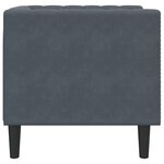 vidaXL Canapé Gris foncé 74 5 x 71 x 70 5 cm Velours