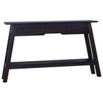 vidaXL Table console Noir 120x30x75 cm Bois d'acajou massif
