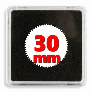 Capsules numismatiques carrées Quadrum 30mm. Paquet - 10 capsules