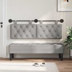vidaXL Tête de lit suspendue Gris nuage Tissu