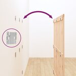 vidaXL Tête de lit murale 127 5x3x110 cm Bois massif de pin